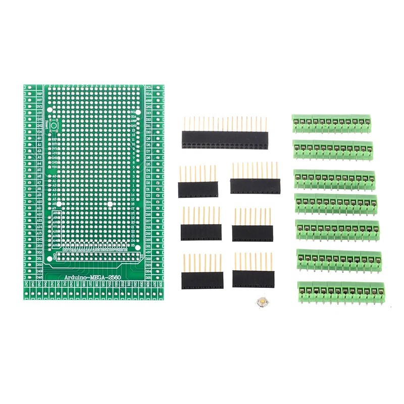 

Double-side PCB Prototype Screw Terminal Block Shield Board Kit For MEGA-2560