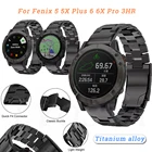 Браслет из титанового сплава для наручных часов Garmin Fenix 5 5X Plus 6 6X Pro 3HR 935 D2 MK2