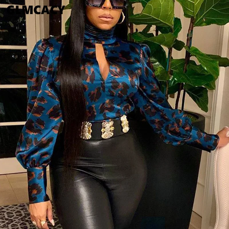 Женское элегантное с высоким плотно облегающим шею воротником Блузка Офисные