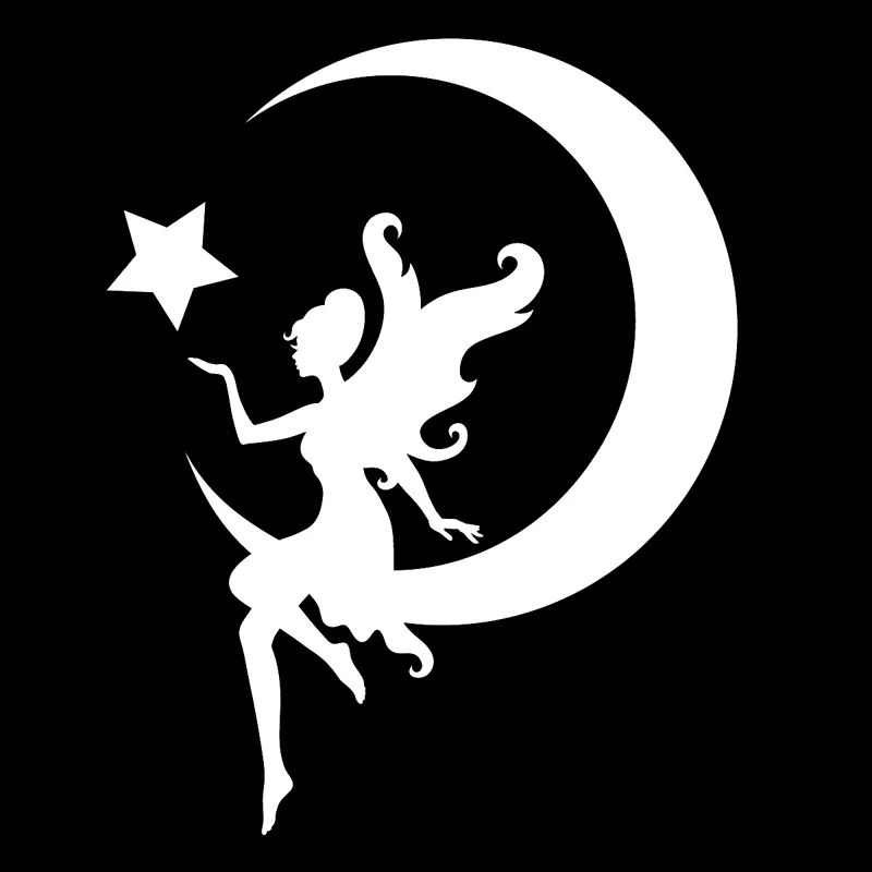 

12.3cm*15.6cm Spirit Moon Star Fashion Cartoon Stickers Car Styling