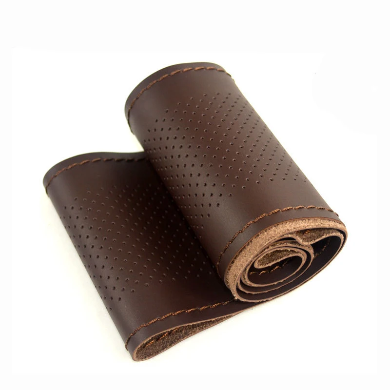 Оплетка для руля диаметром 38 см из микрофибры и кожи противоскользящая дышащая с