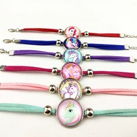 24pcs unicorn horse braided glass bracelet for girls friendship charm adjustable bracelet fashion jewelry wholesale