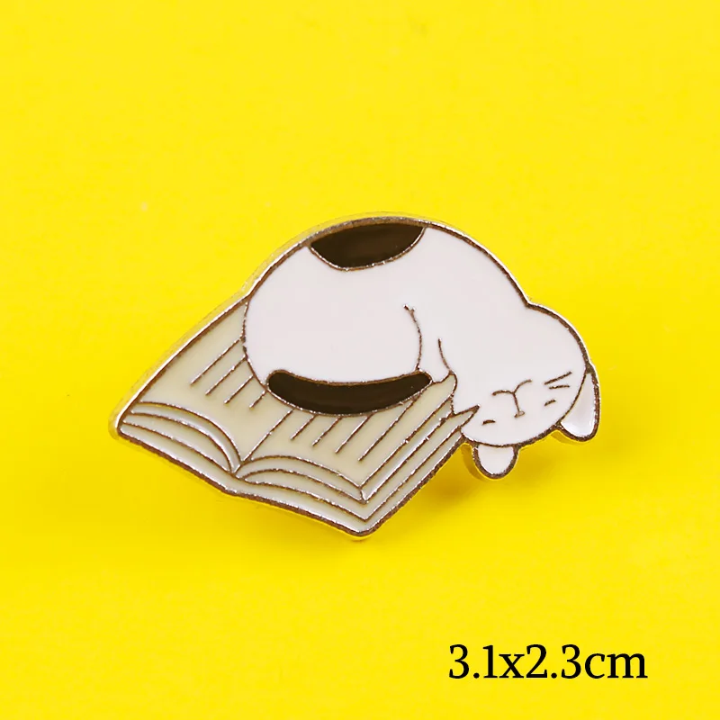 Милые Значки для отдыха с кошками одежды эмалевые значки животными рюкзака