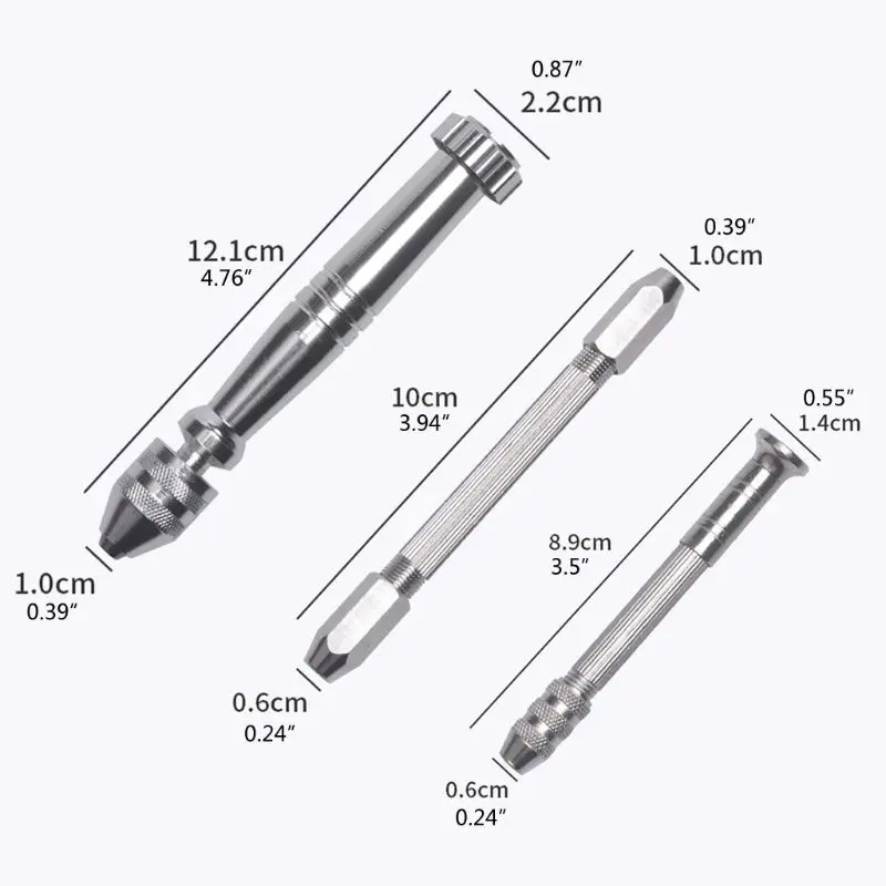 

12Pcs Hand Drill Jewelry Tools Kit Pin Vise for Resin Casting Molds Steel Hand Drill with 10Pc Drill Bits & Fixed Holder