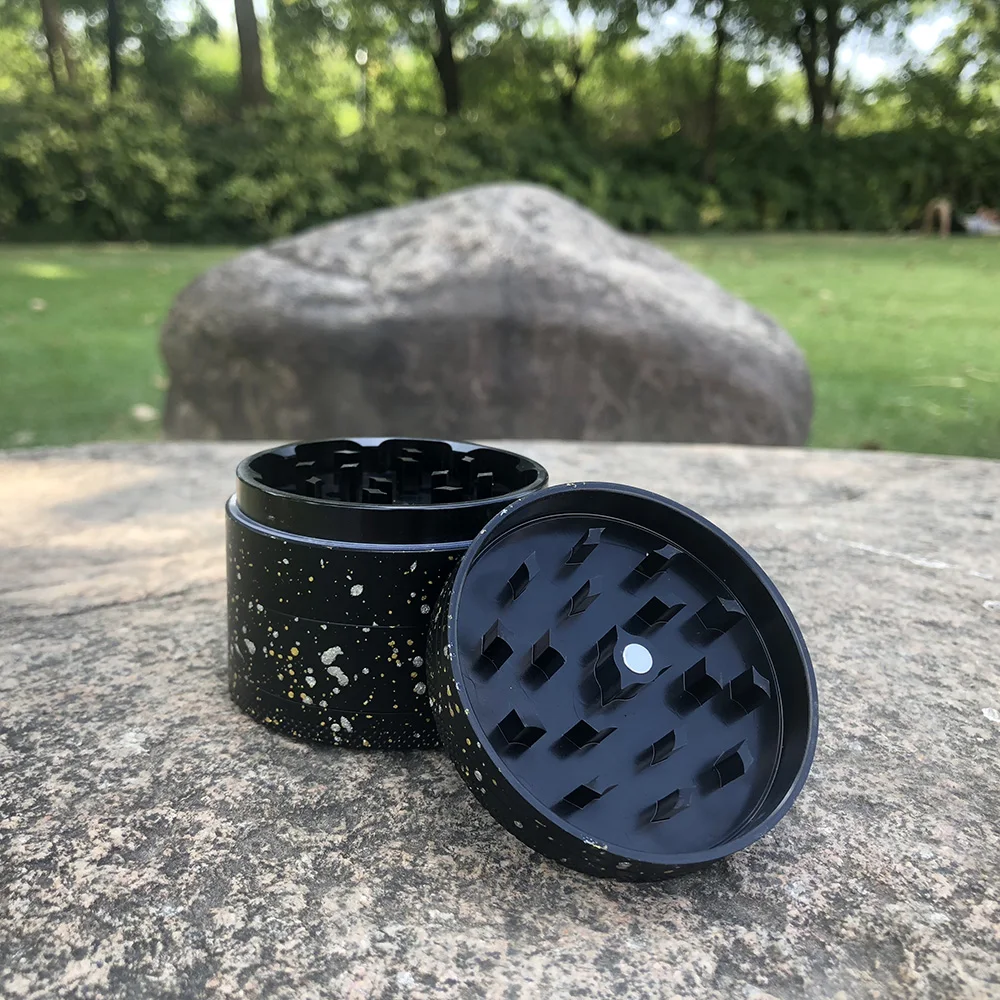 

HONEYPUFF Gypsophila Style Aluminum Herb Grinder For Tobacco 63MM 4Piece Metal Smoking Herb Grinders Miller Accessories