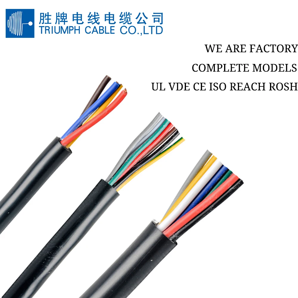 

TRIUMPHCABLE/SHENGPAI High flexible 10 м RVV КАБЕЛЬ 0,75 мм 2/3/4/5 coresmulticore Черный жакет цветной контроль сигнала медный провод