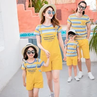 summer family matching outfits mother daughter dresses family look dad and son matching t shirt shorts matching couple outfits