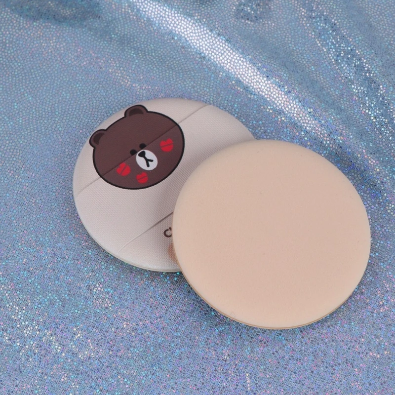 

2 Pcs Dry And Wet Makeup Air Cushion Puff Round Replacement Set Cotton Sponge Puff Concealer Liquid Foundation BB Cream Make Up