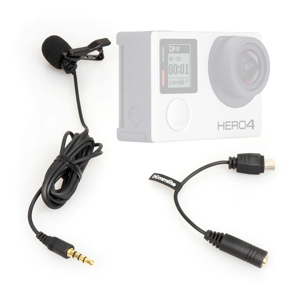 Причастие CVM-V01GP Lavalier микрофон клип на всенаправленный конденсаторный для GoPro Hero 3