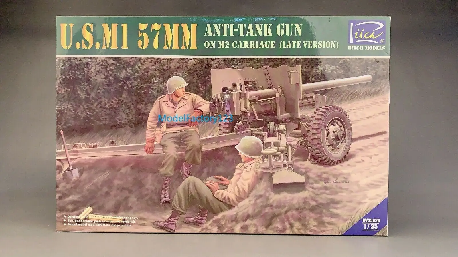 

Riich модели RV35020 1/35 США m1 57 мм анти Танк пистолет поздняя версия модель комплект