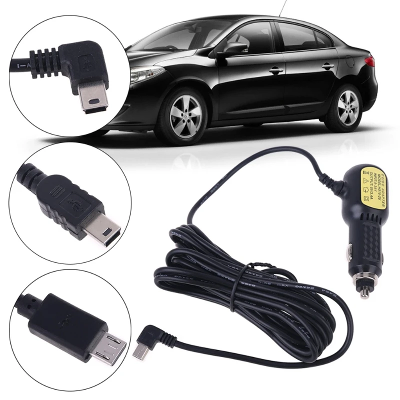 5V 3.5A двойной слот для Mini USB Порты Dash Cam Автомобильный папиросный адаптер Зажигалка