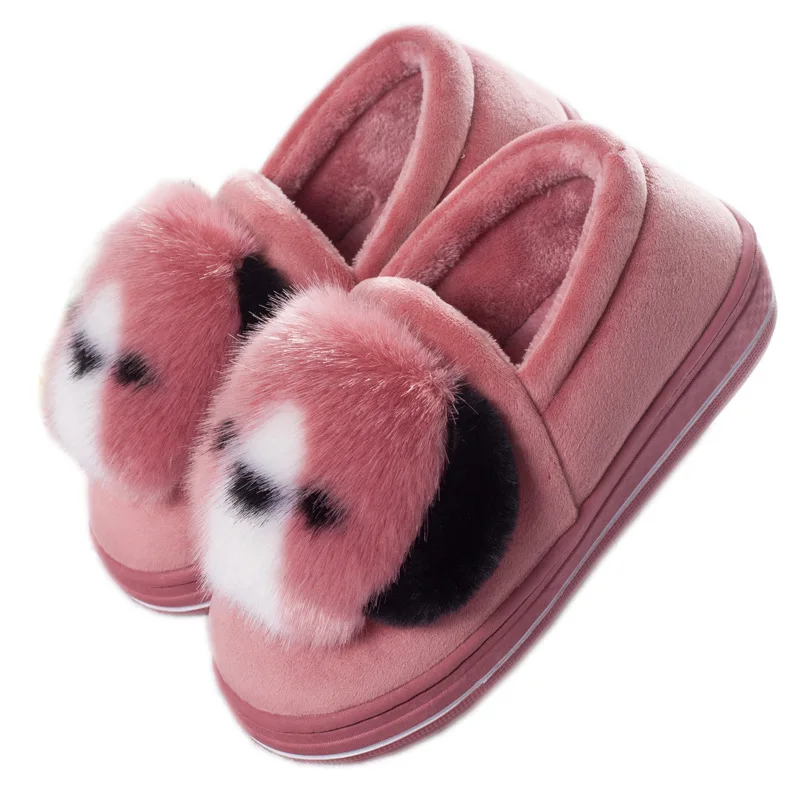 

2020 new products winter creative indoor cartoon dog warm all-inclusive thick bottom cotton slippers cotton shoes