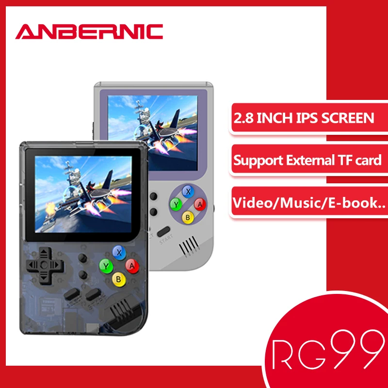 ANBERNIC RG99 Ретро игра 99 видеоигр портативный игровой плеер встроенные 169