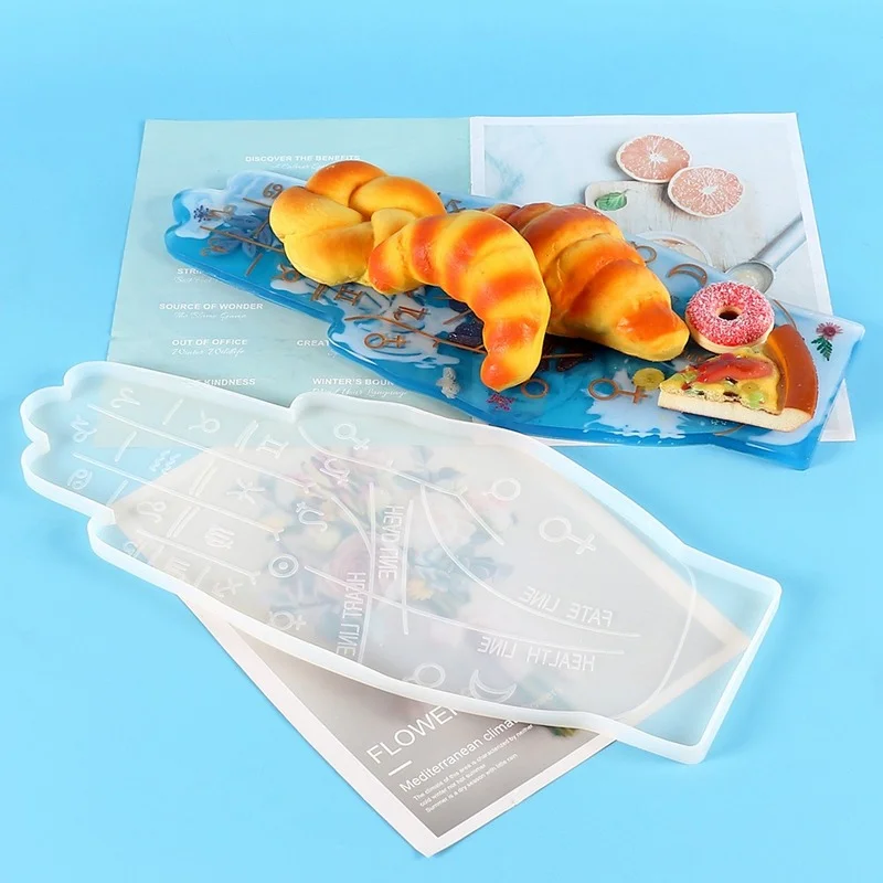 

New DIY Production Epoxy Resin Palm Palm Constellation Tray Tea Tray Silicone Mold, Mirror Coaster Epoxy Mold
