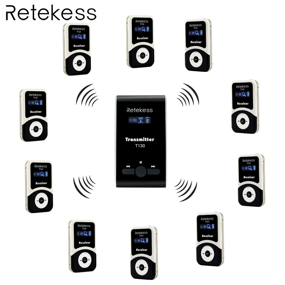 Беспроводная система гида RETEKESS FM аудиосистема с переводом на язык для совещаний