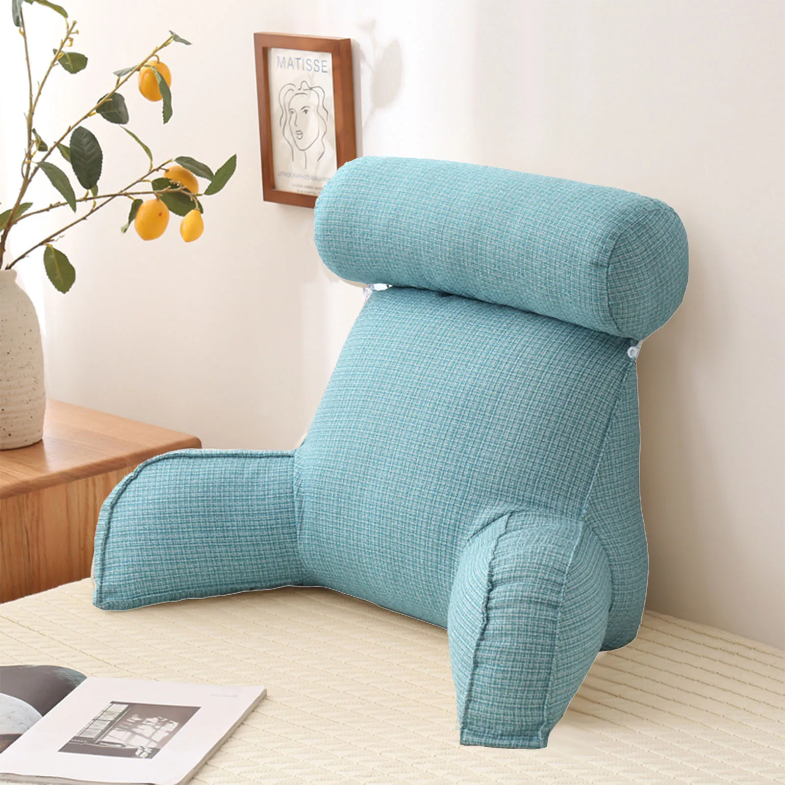

2020 New Sofa Backrest Pillow Bed Plush Large Backrest Reading Rest Pillow Waist Chair Armrest Cushion Home Decoration