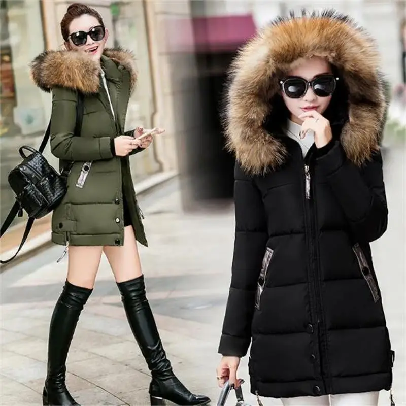 

TYJTJY Winter Jacket Women 2020 New Fashion Thickening Warm Winter Down Jacket Women Parka Long Coat Slim Hooded Fur Coats