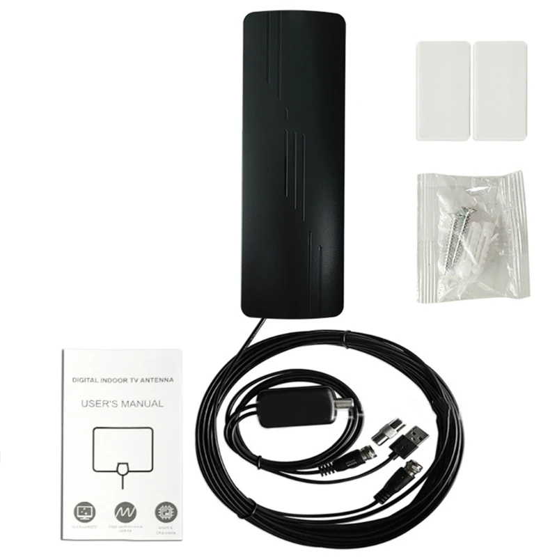 

Digital TV Aerial Outdoor/Indoor TV Antenna 10M Coax Cable Support 4K 1080p ATSC/DVB-T/DMB-T for Outdoor/Indoor