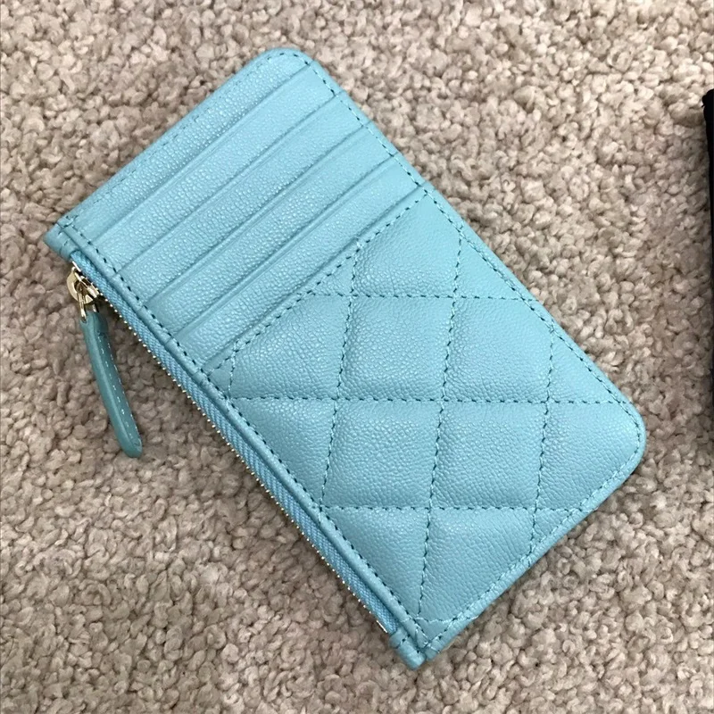 

Luxury fashion card bag wallet lingge shieepskin leather with caviar coin pruse