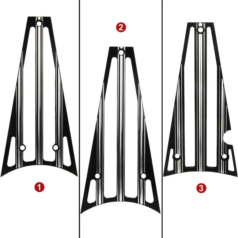 

Black Gauge frame Grill protector covers for harley street road glide 2009-2020