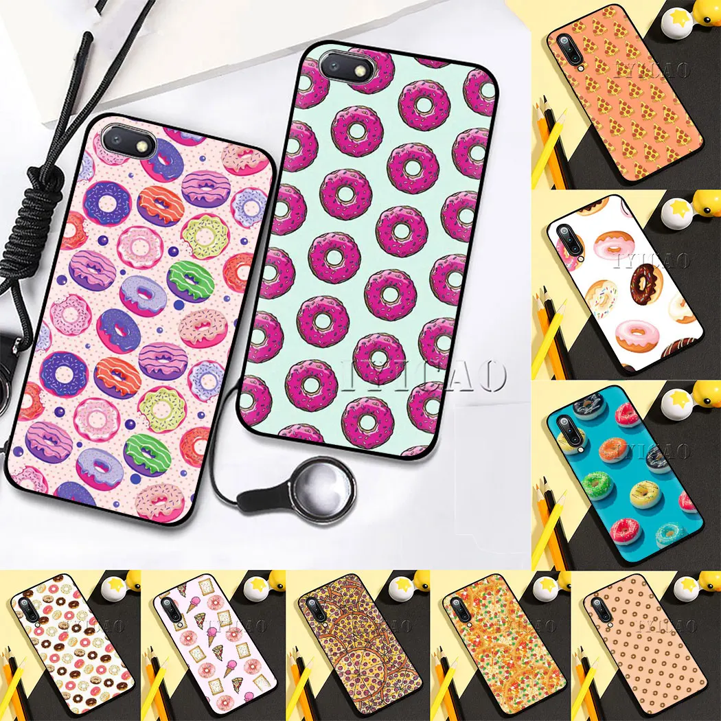 Картофель фри пончики пицца Еда Мягкий силиконовый чехол для Xiaomi Redmi 5 6 7 4A 5A 7A 8A 4X 6A