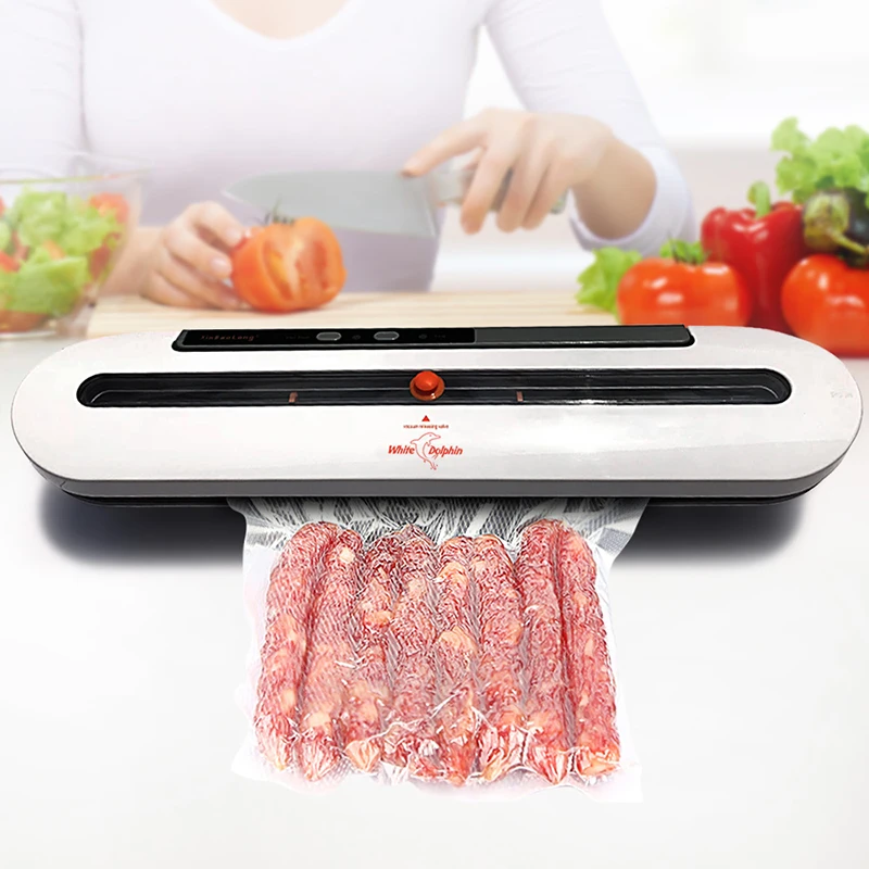 Бытовой вакуумный мини-упаковщик для пищевых продуктов с 10 пакетами для хранения, автоматический Электрический вакуумный упаковщик для пищевых продуктов 220 В 110 В