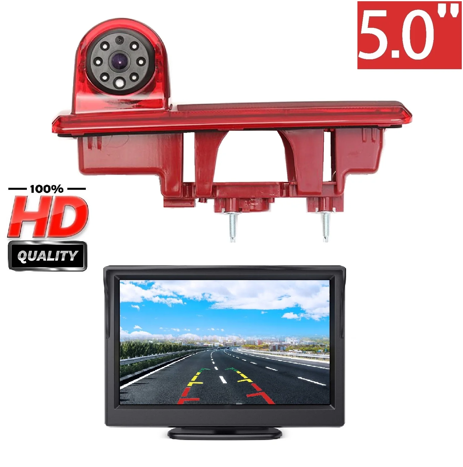 Misayaee E9 HD 720P тормозной светильник Камера + 5-дюймовый монитор для Fiat