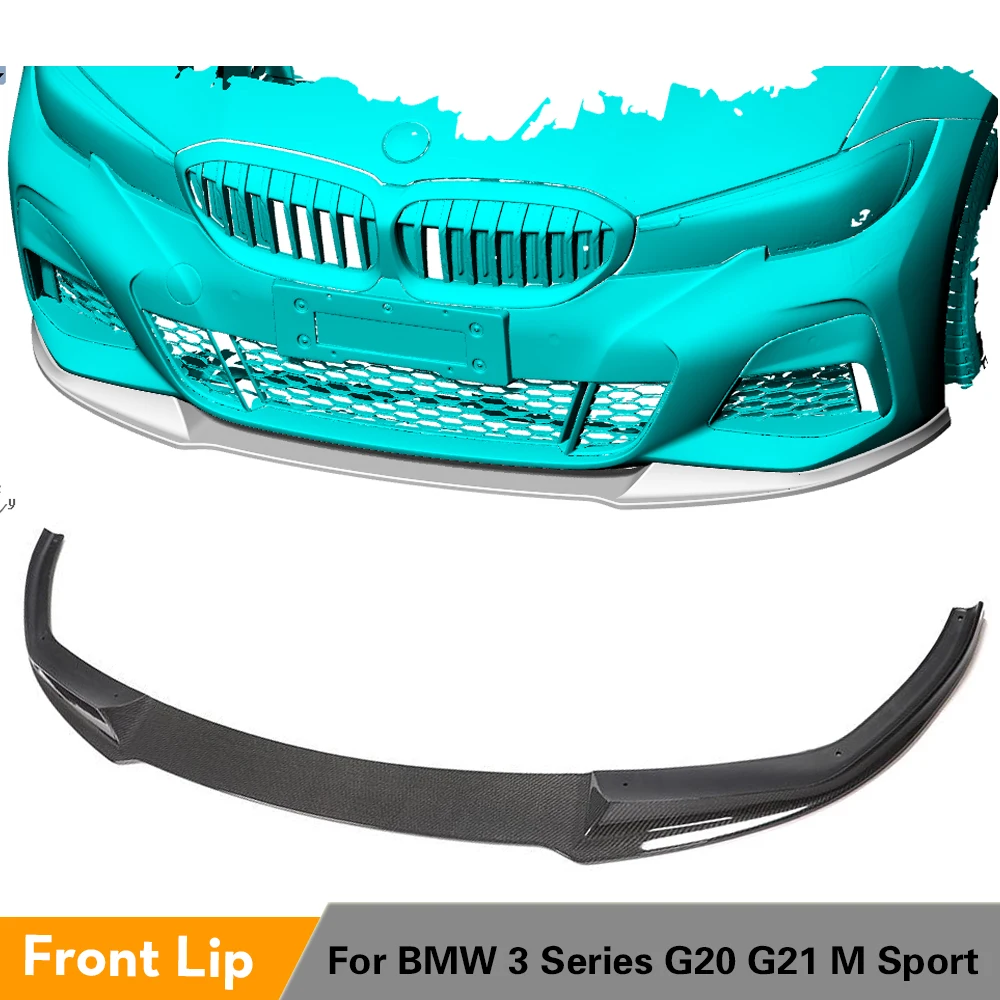 

Carbon Fiber Front Bumper Lip Spoiler for BMW 3 Series G20 G21 M Sport Carbon Fiber Front Bumper Lip Splitters Spoiler Guard