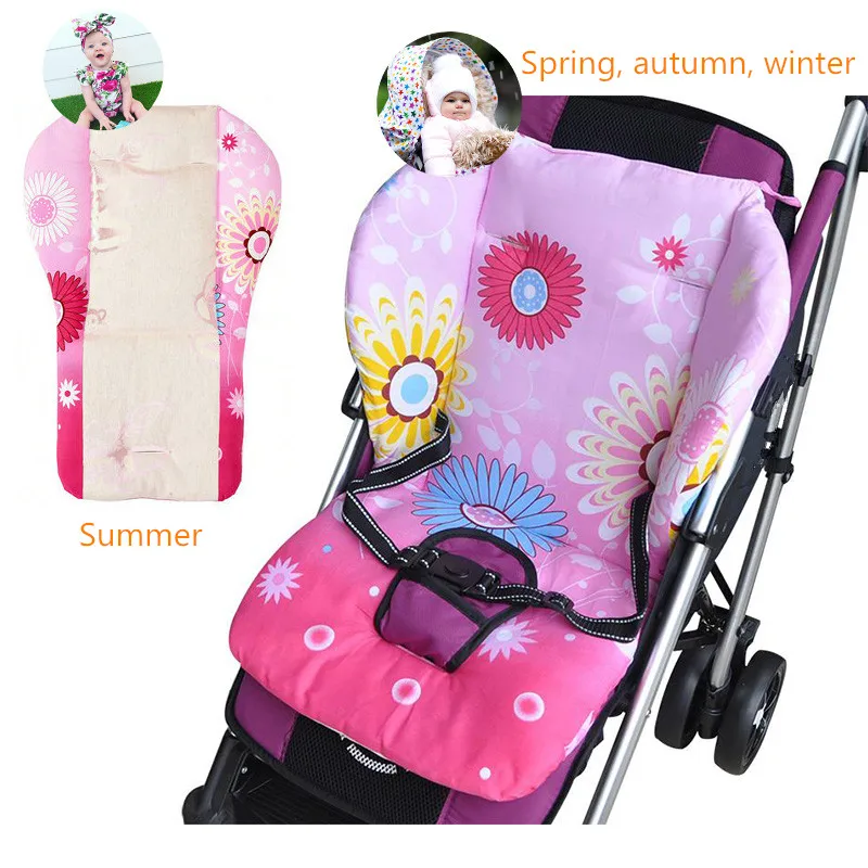 

Cotton Ice Silk Baby Stroller Cushion Dining Chair Pad Umbrella Car Mat Be Used In Both Winter and Summer Stroller Accessories
