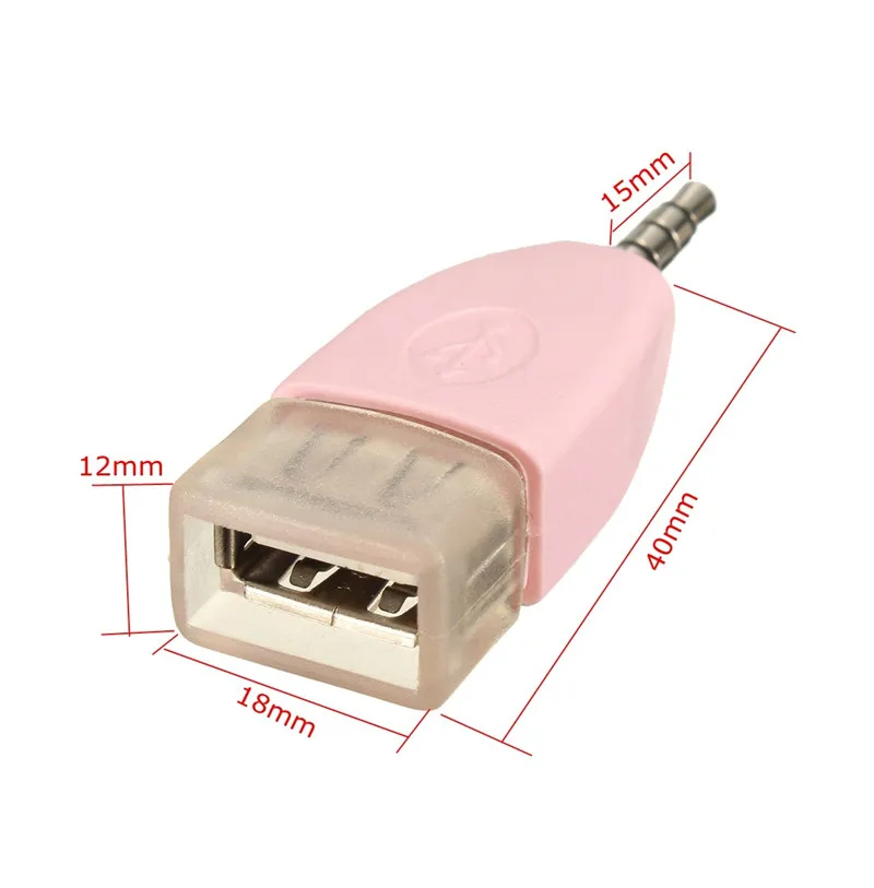 Universal 3.5mm AUX Jack Audio Plug To USB 2.0mm Converter Aux Cable Cord For Car MP3 Speaker U Disk Flash Drive Adapter | Автомобили и