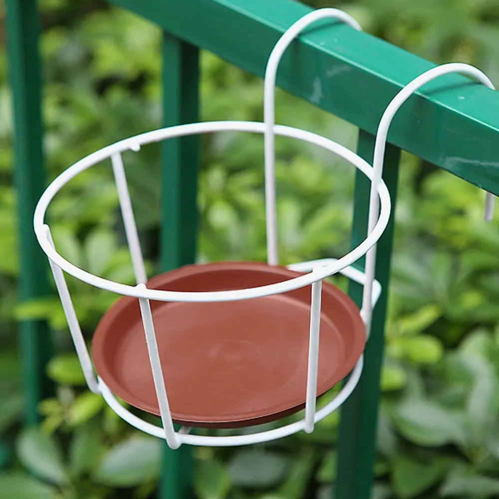 

5 Sets Balcony Hanging Flowerpot Racks Planter Storage Shelf Flowerpot Stand