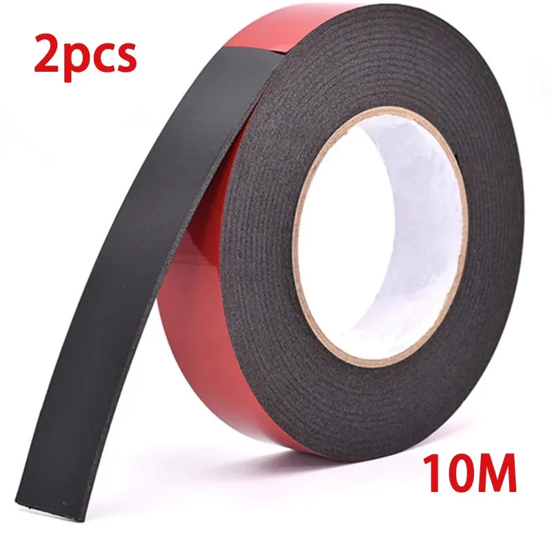 

2X Super Strong Foam Double Sided Tape For Mounting Fixing Bathrooms Foam Double Sided Tapes 10m X 10mm