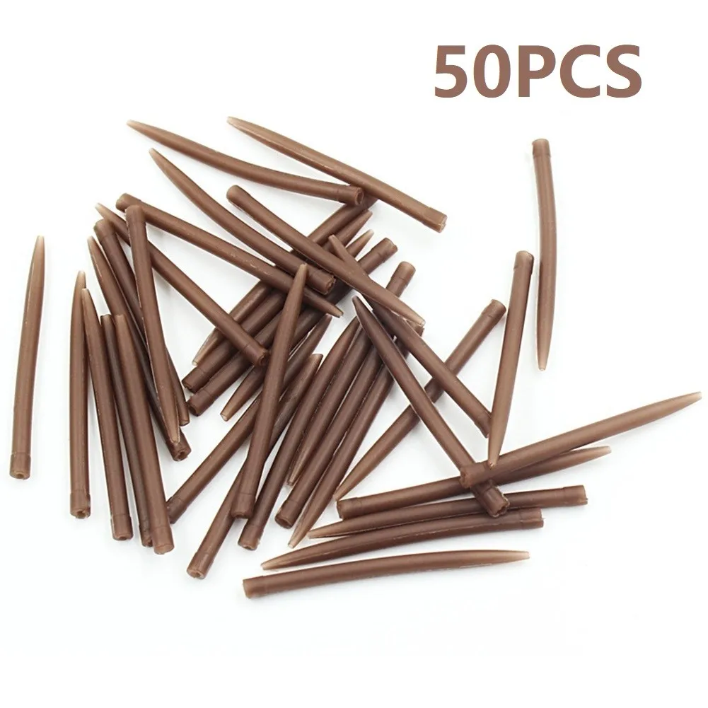 

50pcs Fishing Rubber Hose Anti Tangle Sleeves Large 54mm Stiff Carp Fishing Terminal Rig Tackle Tools Accessories Pesca