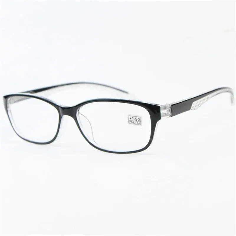 Женские очки для чтения без оправы мужские Модные Черные овальная оправа очков
