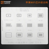 amaoe ipwf1 bga reballing stencil for iphone 11 x xs max 8 8p 7 7p 6s 6sp 6 6p ipad 4 3 5 6 mini 4 pro 9 7 12 9 wifi chip ic net