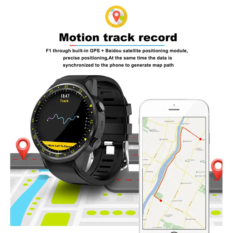 Gps Смарт часы для мужчин с sim-картой камера F1 смарт часы Датчик сердечного ритма спортивный телефон подключены Часы android iOS часы