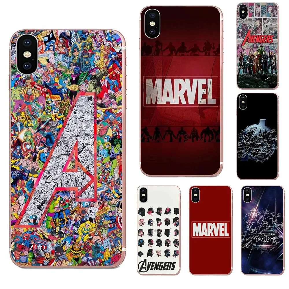 Мягкий узор розовый популярный Логотип Комиксов Marvel для Galaxy Alpha Note 10 Pro A10 A20 A20E A30 A40