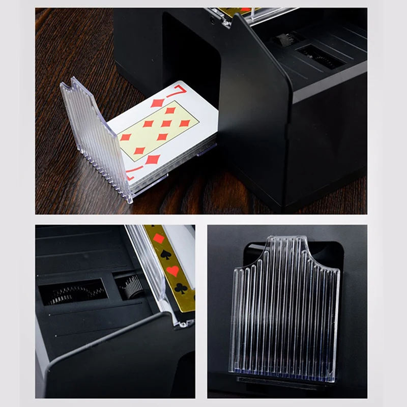 

Board Game Poker Playing Cards Wooden Electric Automatic Playing Card Shuffler For Poker deck shuffler Games happy party