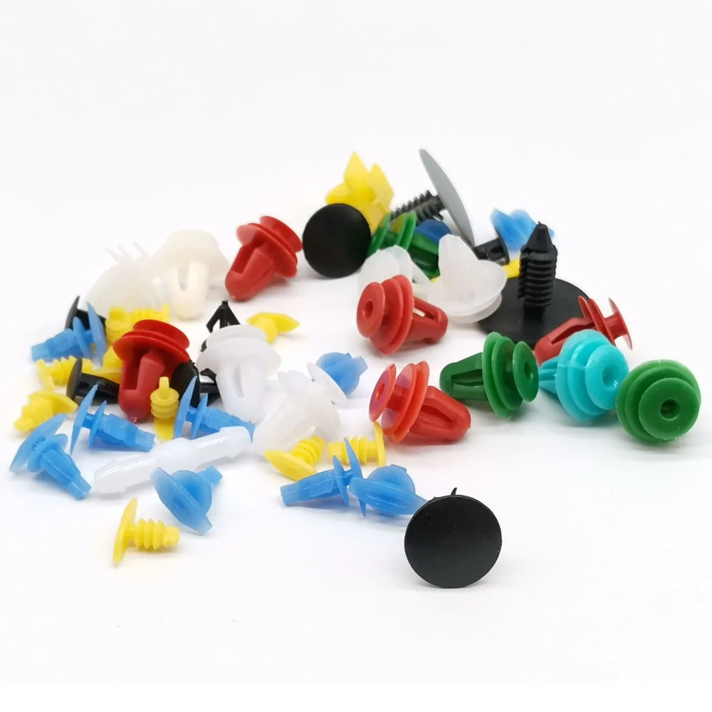 

50 шт. Универсальный Автомобильный пластиковый зажим с винтовыми заклепками крепеж для крыла зажимы для автомобиля бампер Случайные Смешан...