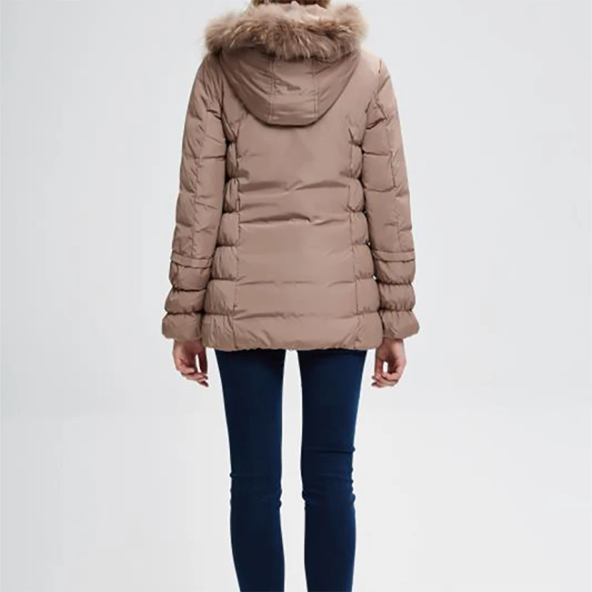 

New Winter Mother Jackets Women White Duck Down Medium Length Jacket Female Padded Hooded Parkas Down Coats Plus Size 4XL