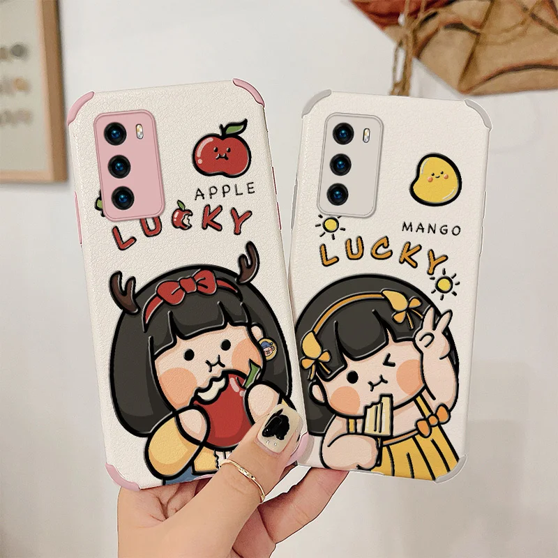 

Lucky Girl Phone Case For Huawei P40 P30 P20 Pro Lite Mate 40 30 20 Pro lite 20X Y9S Y8P Y7a P Smart 2021 Silicone Cover