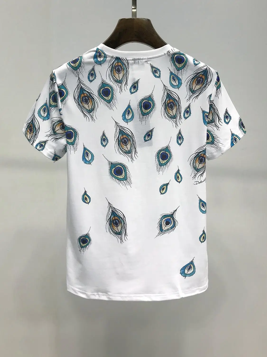 

Men'sTops YK12194 Fashion & Tees 2021 Runway Luxury famous Brand European Design Short Print party style T-Shirts Men's Clothing