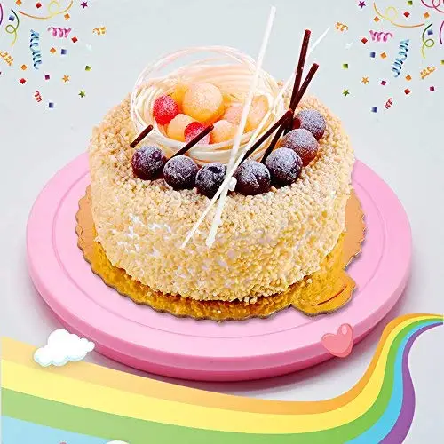 360 Вращающаяся подставка для торта со шкалой Вращающийся торт Еда Класс Пластик