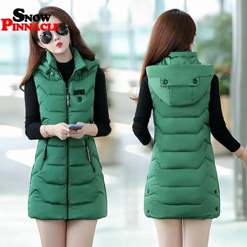 Женский утепленный жилет с капюшоном облегающая теплая верхняя одежда