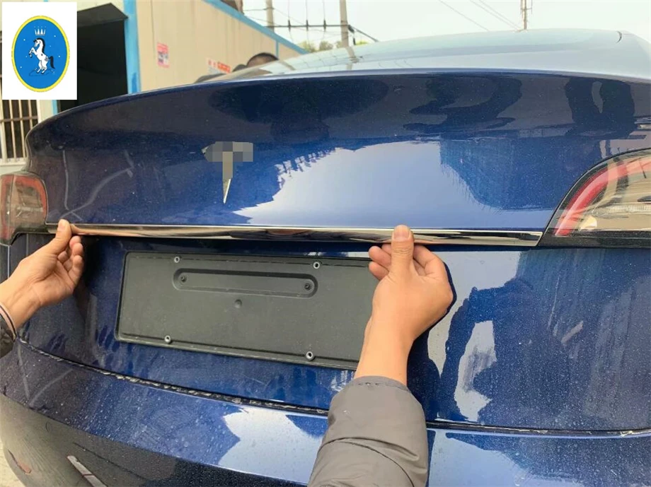 Yimaautotrims авто аксессуар задняя Задняя Крышка багажника и верхняя задняя дверь Накладка для Tesla модель 3