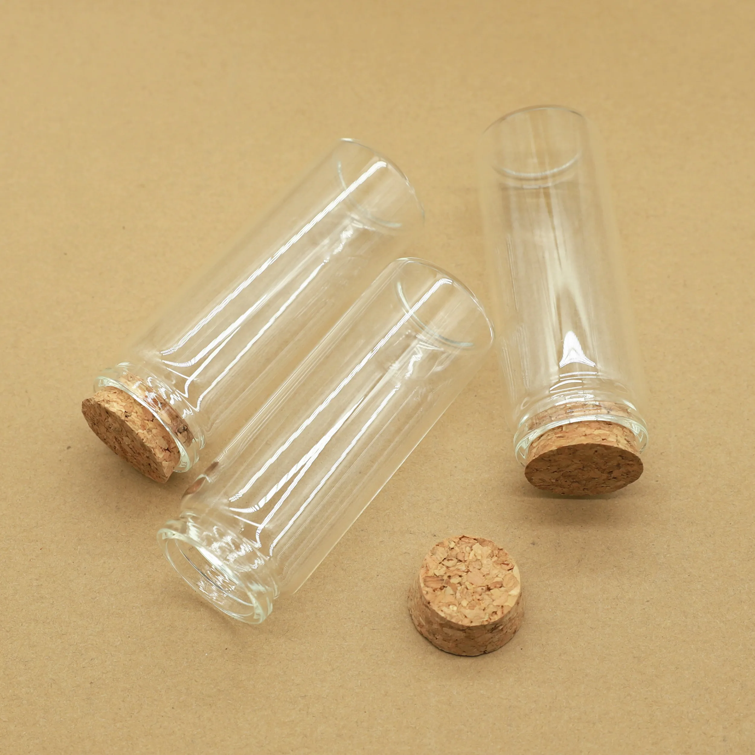 

24 Pieces 37*100mm 80ml Glass Bottles Storage Jar for Spice Corks spicy Bottle Candy Containers Vials With Cork Stopper