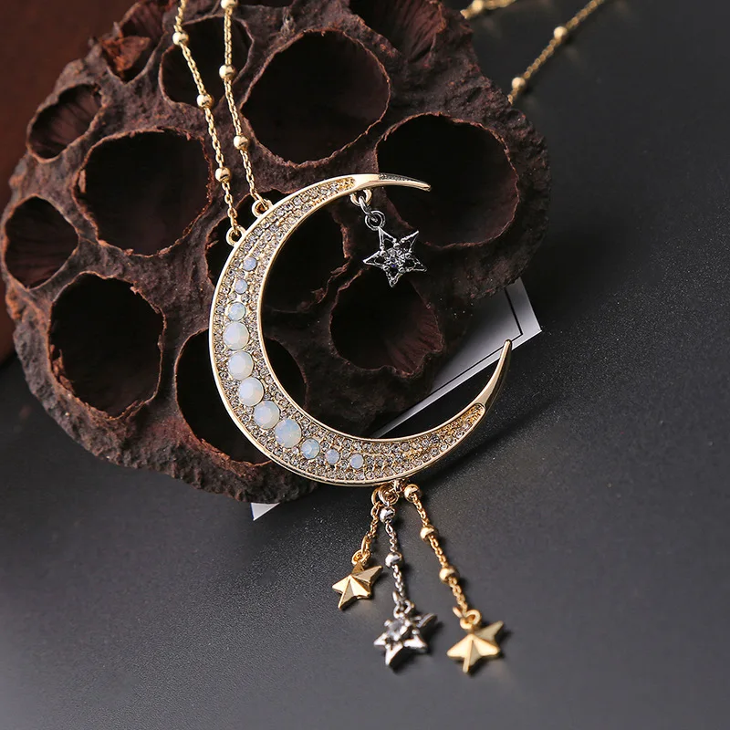 Devil's Eye многослойная подвеска Звезда Луна ожерелье женский европейский стиль