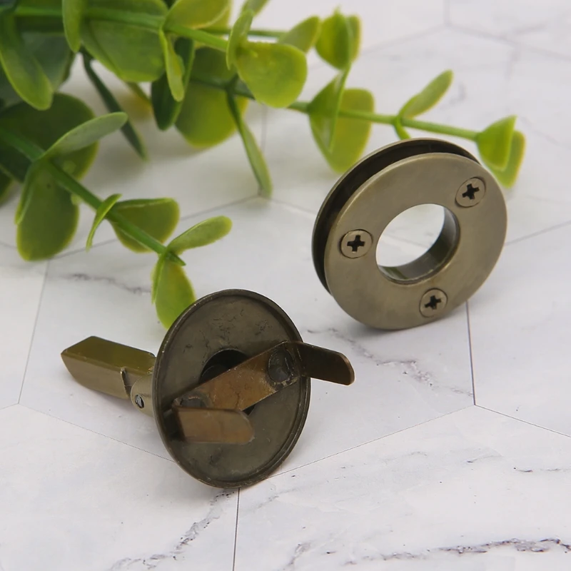 Металлическая круглая форма застежка поворотный замок для DIY сумки Сумка кошелек аппаратные средства M2EB