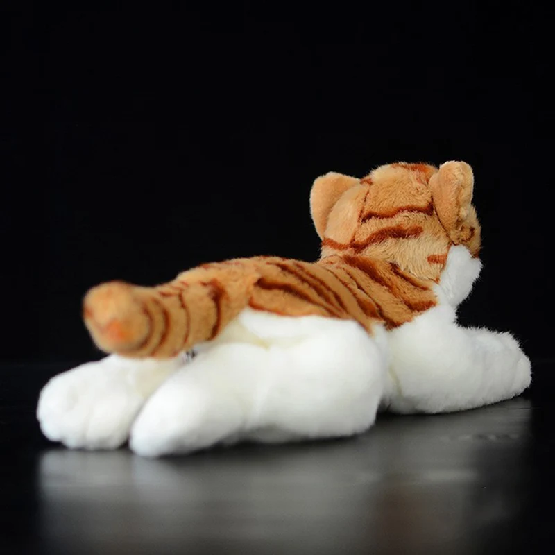 37cm Lifelike Yellow Stripe Tabby Plush Toy American Shorthair Cat Simulation Real Life Doll Children Baby Lovely Birthday Gift | Игрушки и