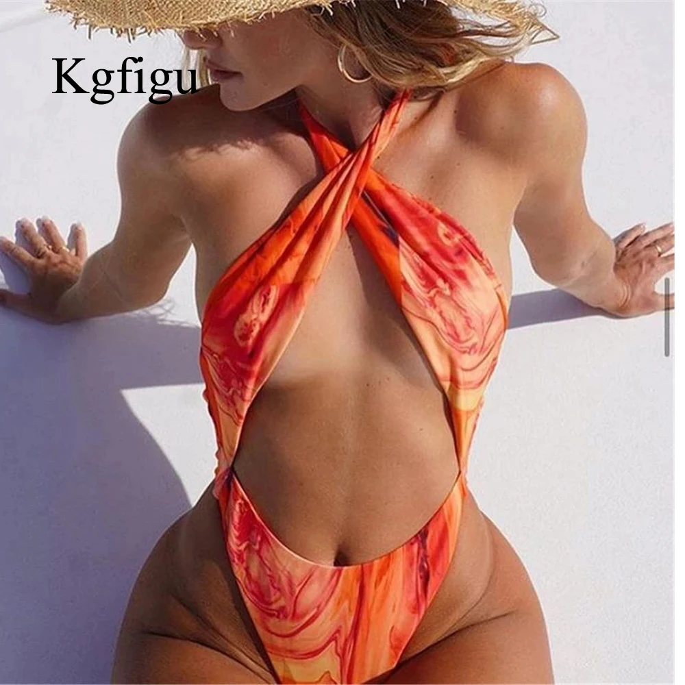 

KGFIGU 2021 Лето Новое поступление пляжный стиль сексуальный Холтер без рукавов Poylster хорошее качество вырез женские комбинезоны для путешестви...